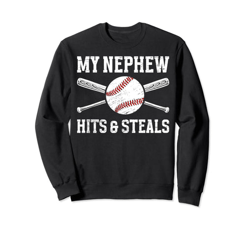 My Nephew Baseball Uncle Baseball Sweatshirt - Streetwear Style for Adults - T-Shirt, Sweatshirt, Hoodie