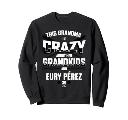 Grandma Crazy Eury P Rez Miami Sweatshirt - Minimalist Print Men Women - T-Shirt, Sweatshirt, Hoodie