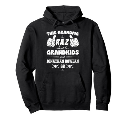 Grandma Crazy Jonathan Bowlan Kansas Hoodie - Fun Novelty Design Unisex - T-Shirt, Sweatshirt, Hoodie