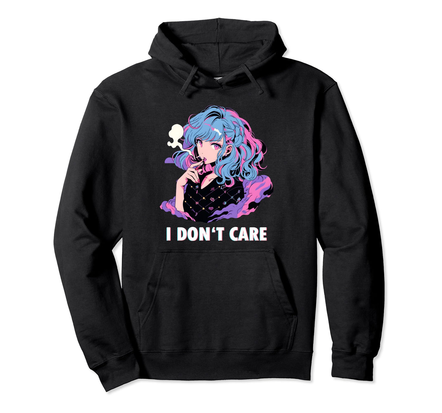 Aesthetic Vaporwave Sad Face Japanese Hoodie - Aesthetic Graphic Unisex - T-Shirt, Sweatshirt, Hoodie