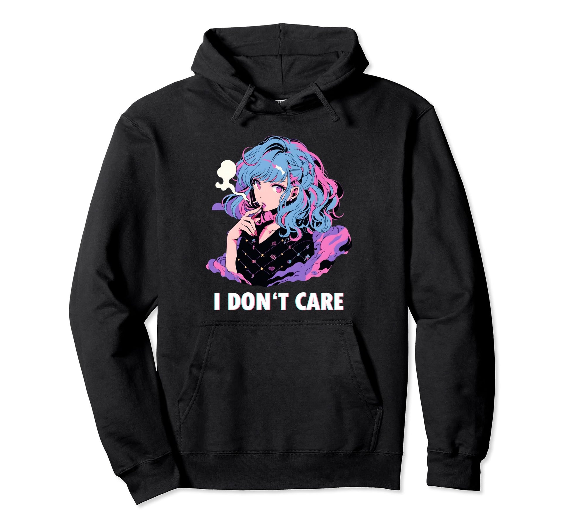 Aesthetic Vaporwave Sad Face Japanese Hoodie - Aesthetic Graphic Unisex - T-Shirt, Sweatshirt, Hoodie