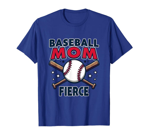 Baseball Mom Fierce T-Shirt - Unique Graphic for Adults - T-Shirt, Sweatshirt, Hoodie