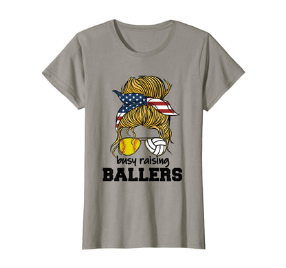 Womens Softball And Volleyball Mom T-Shirt - Casual Everyday Wear Unisex - T-Shirt, Sweatshirt, Hoodie