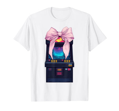 Coquette Bow Arcade Gaming Gamer T-Shirt - Fun Novelty Design Men Women - T-Shirt, Sweatshirt, Hoodie