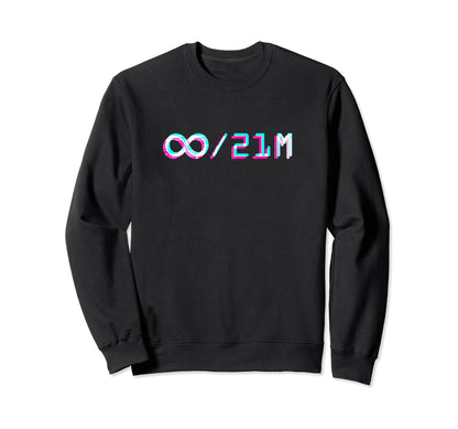 Btc Vaporwave Glitch 90S Soft Sweatshirt - Minimalist Print Men Women - T-Shirt, Sweatshirt, Hoodie
