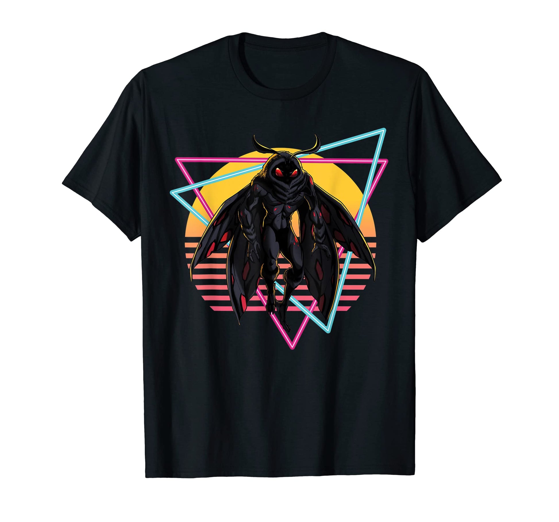 Mothman Synthwave 80S Retrowave T-Shirt - Fun Novelty Design Men Women - T-Shirt, Sweatshirt, Hoodie
