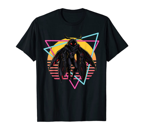 Mothman Synthwave 80S Retrowave T-Shirt - Fun Novelty Design Men Women - T-Shirt, Sweatshirt, Hoodie