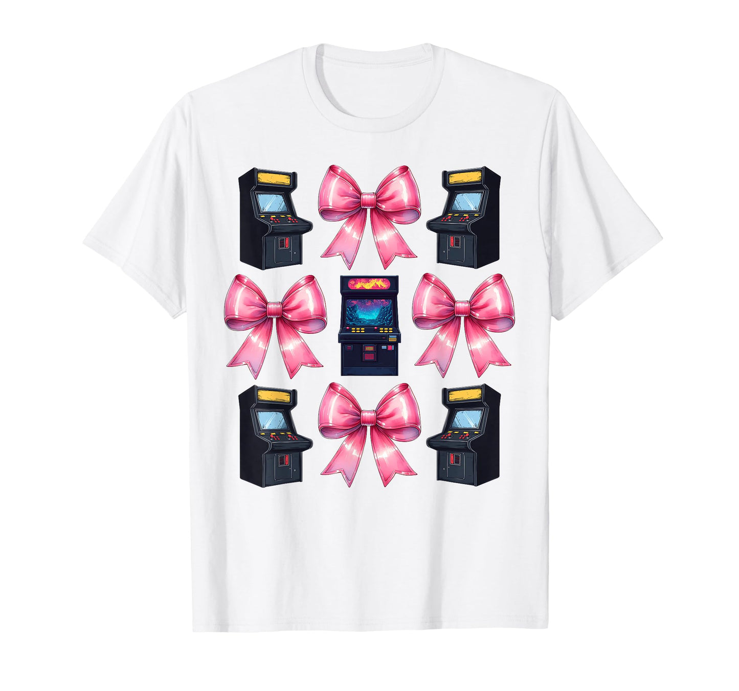 Coquette Bow Arcade Gaming Gamer T-Shirt - Casual Everyday Wear Men Women - T-Shirt, Sweatshirt, Hoodie