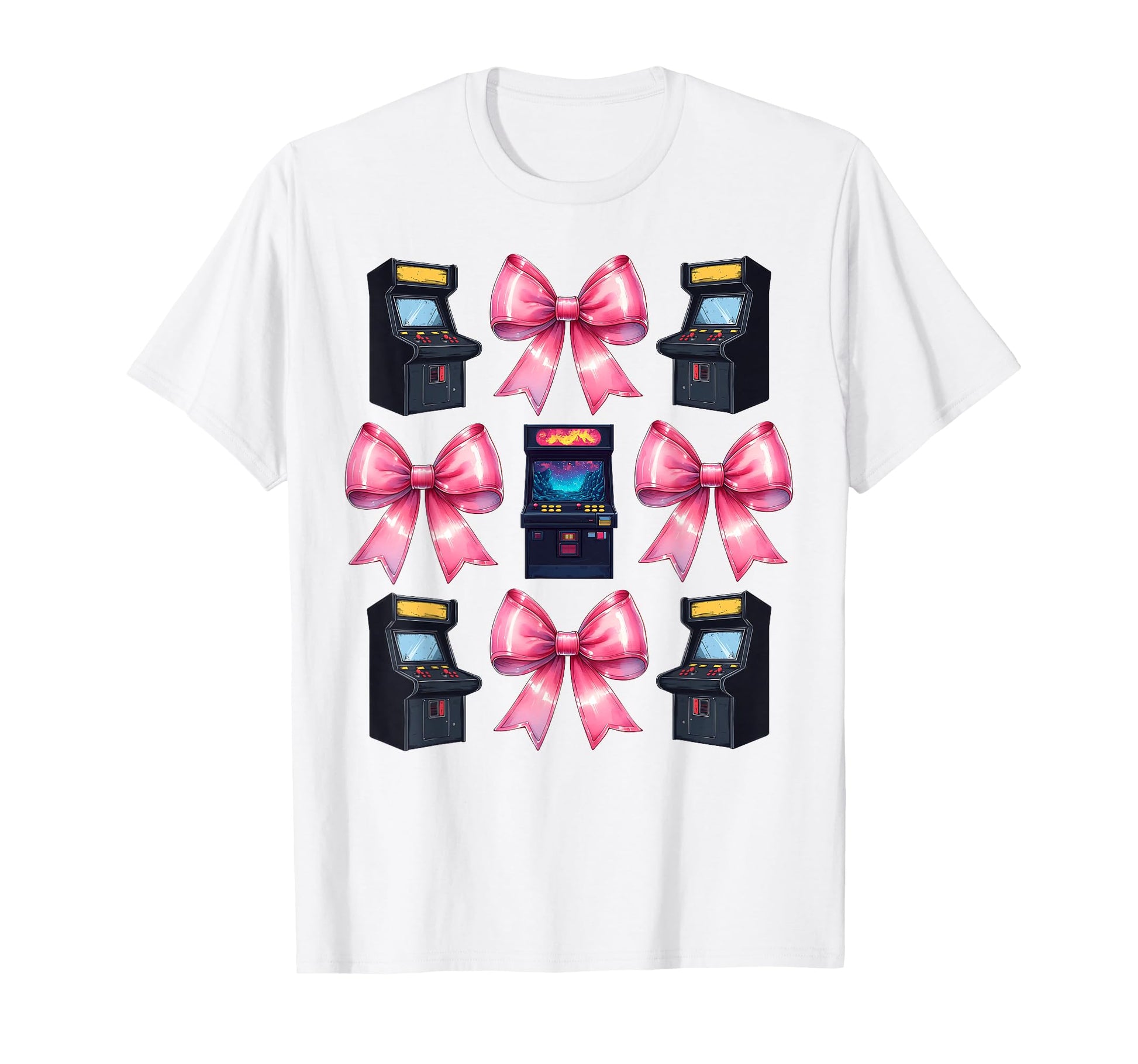 Coquette Bow Arcade Gaming Gamer T-Shirt - Casual Everyday Wear Men Women - T-Shirt, Sweatshirt, Hoodie
