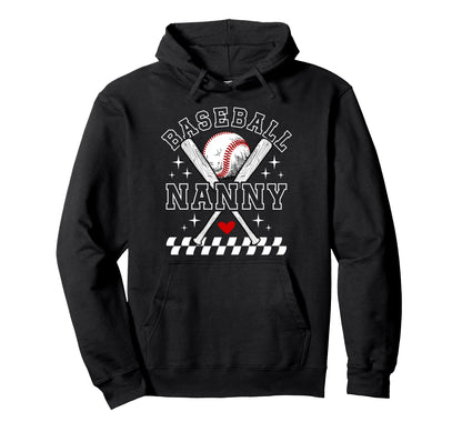 Baseball Nanny Baseball Player Nanny Hoodie - Trendy Graphic Men Women - T-Shirt, Sweatshirt, Hoodie