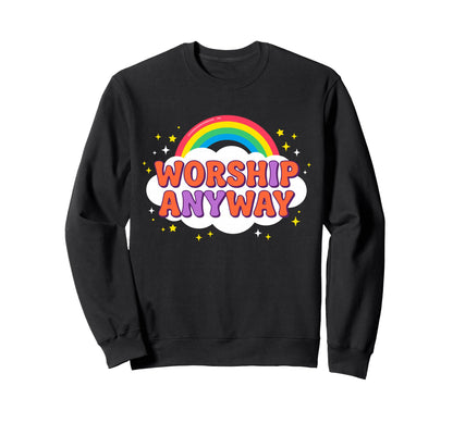 Christian Positivity Rainbow Faith Sweatshirt - Minimalist Print Unisex - T-Shirt, Sweatshirt, Hoodie