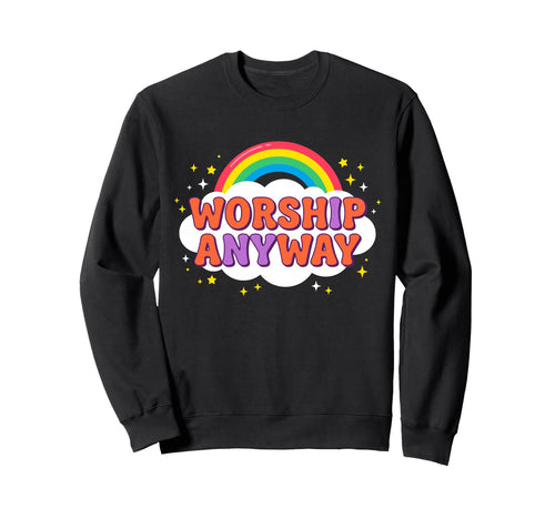 Christian Positivity Rainbow Faith Sweatshirt - Minimalist Print Unisex - T-Shirt, Sweatshirt, Hoodie