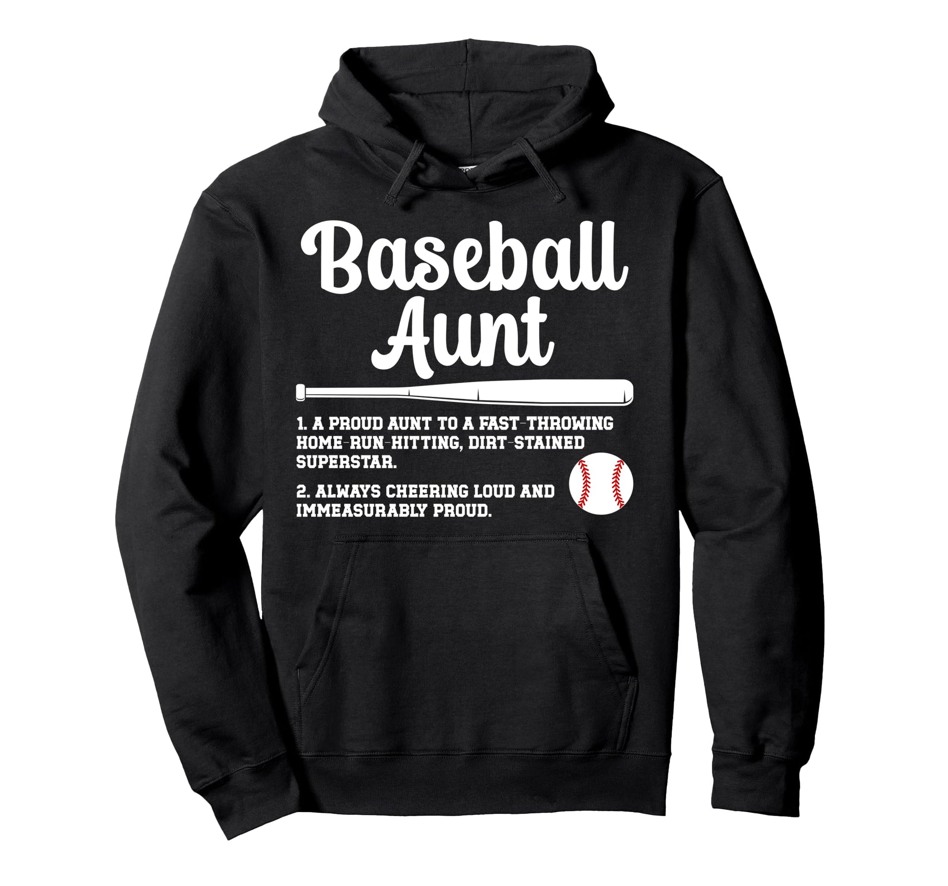 Baseball Aunt Baseball Player Auntie Hoodie - Minimalist Print Unisex - T-Shirt, Sweatshirt, Hoodie