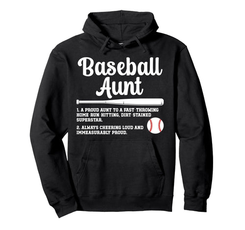 Baseball Aunt Baseball Player Auntie Hoodie - Minimalist Print Unisex - T-Shirt, Sweatshirt, Hoodie