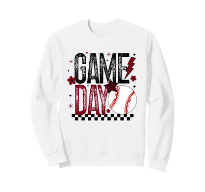 Game Day Baseball Mom Baseball Sweatshirt - Custom Art Print Men Women - T-Shirt, Sweatshirt, Hoodie