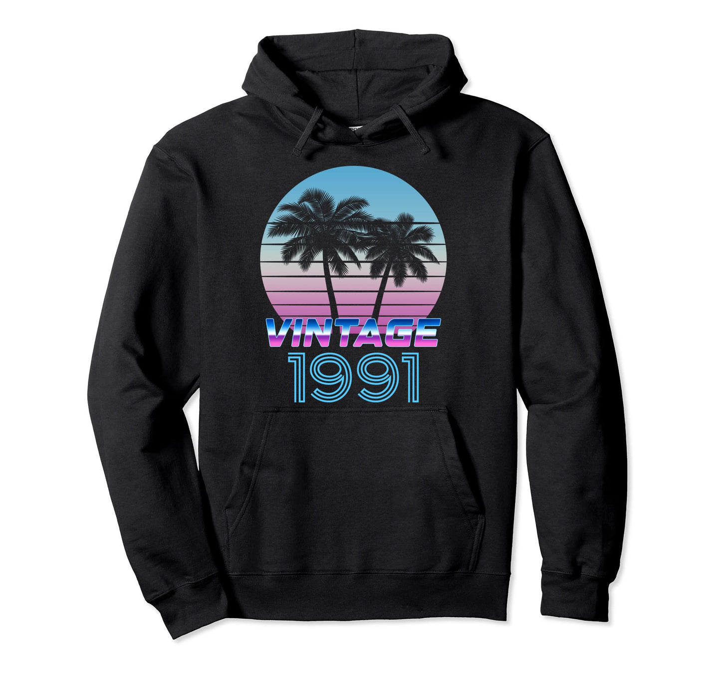 1991 Vaporwave Birthday Hoodie - Fun Novelty Design for Adults - T-Shirt, Sweatshirt, Hoodie