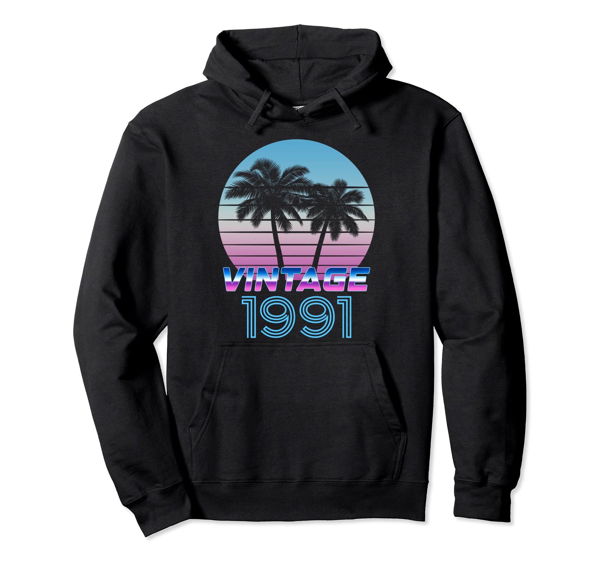 1991 Vaporwave Birthday Hoodie - Fun Novelty Design for Adults - T-Shirt, Sweatshirt, Hoodie
