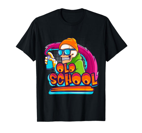 Oldschool Sprayer Graffiti Skeleton T-Shirt - Casual Everyday Wear Unisex - T-Shirt, Sweatshirt, Hoodie
