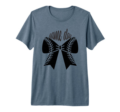 Game Day Baseball Coquette Bow T-Shirt - Aesthetic Graphic for Adults - T-Shirt, Sweatshirt, Hoodie