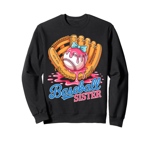 Baseball Sister Funny Ice Cream Drip Sweatshirt - Trendy Graphic Men Women - T-Shirt, Sweatshirt, Hoodie