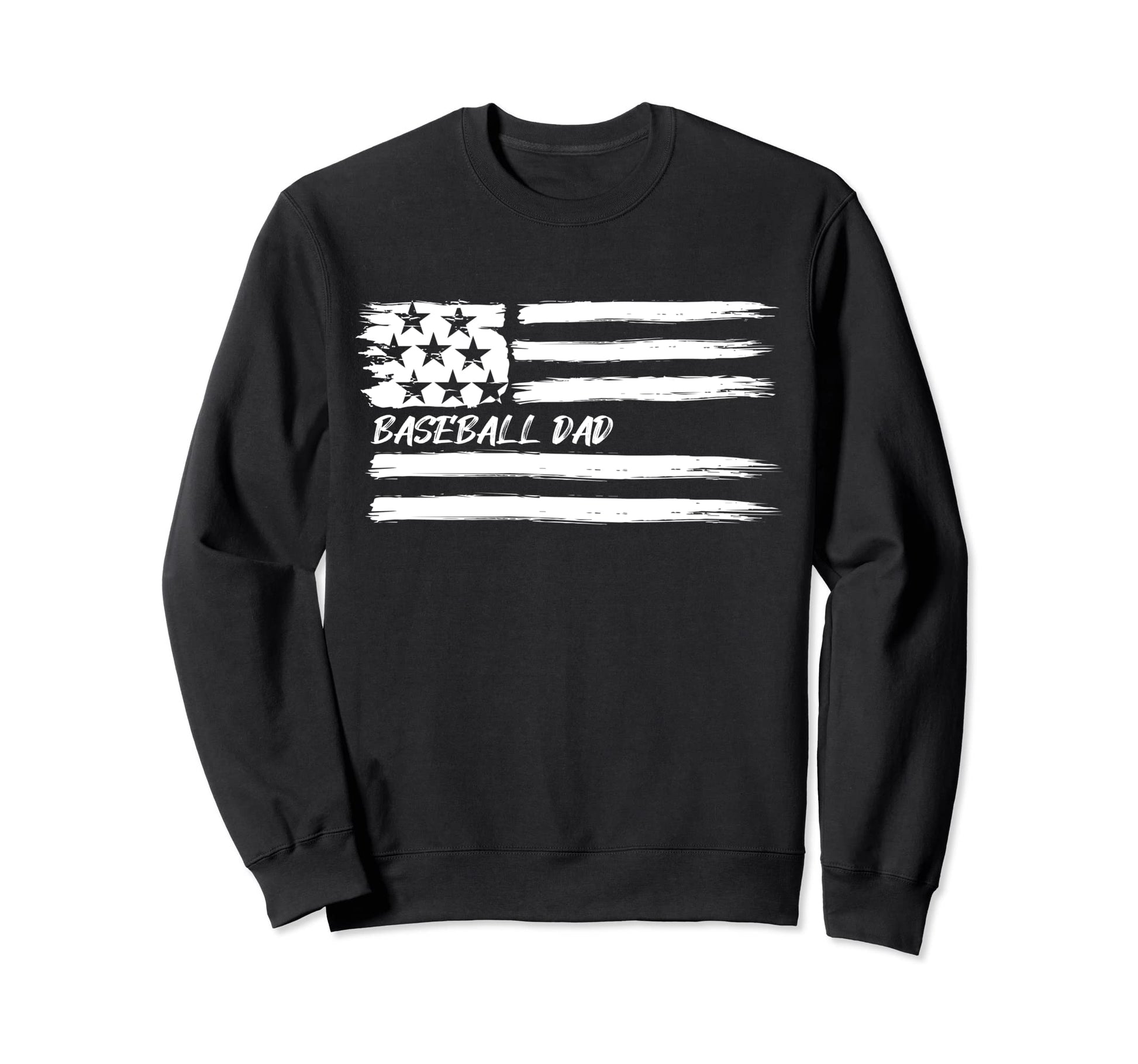 Baseball Dad Flag Sports Patriotic Sweatshirt - Graphic Print for Adults - T-Shirt, Sweatshirt, Hoodie