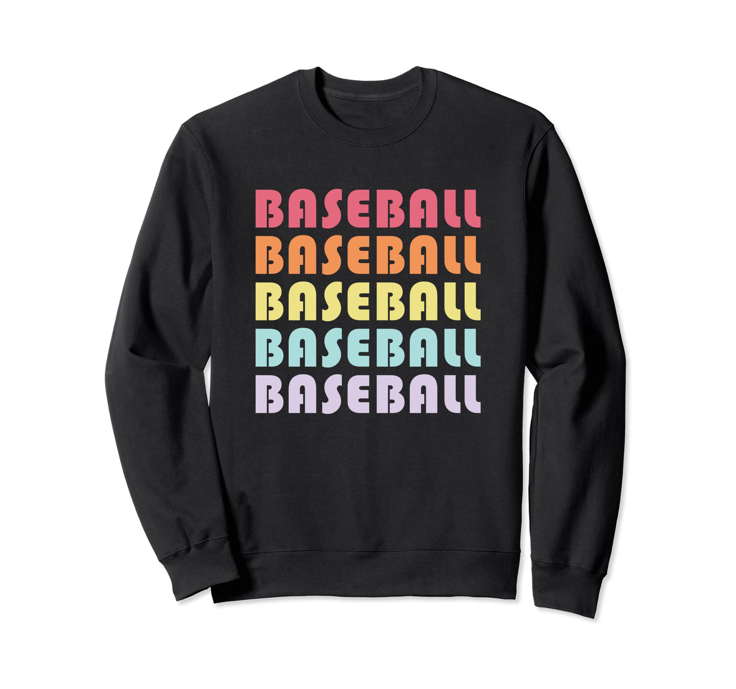Rainbow Baseball Sweatshirt - Custom Art Print for Adults - T-Shirt, Sweatshirt, Hoodie