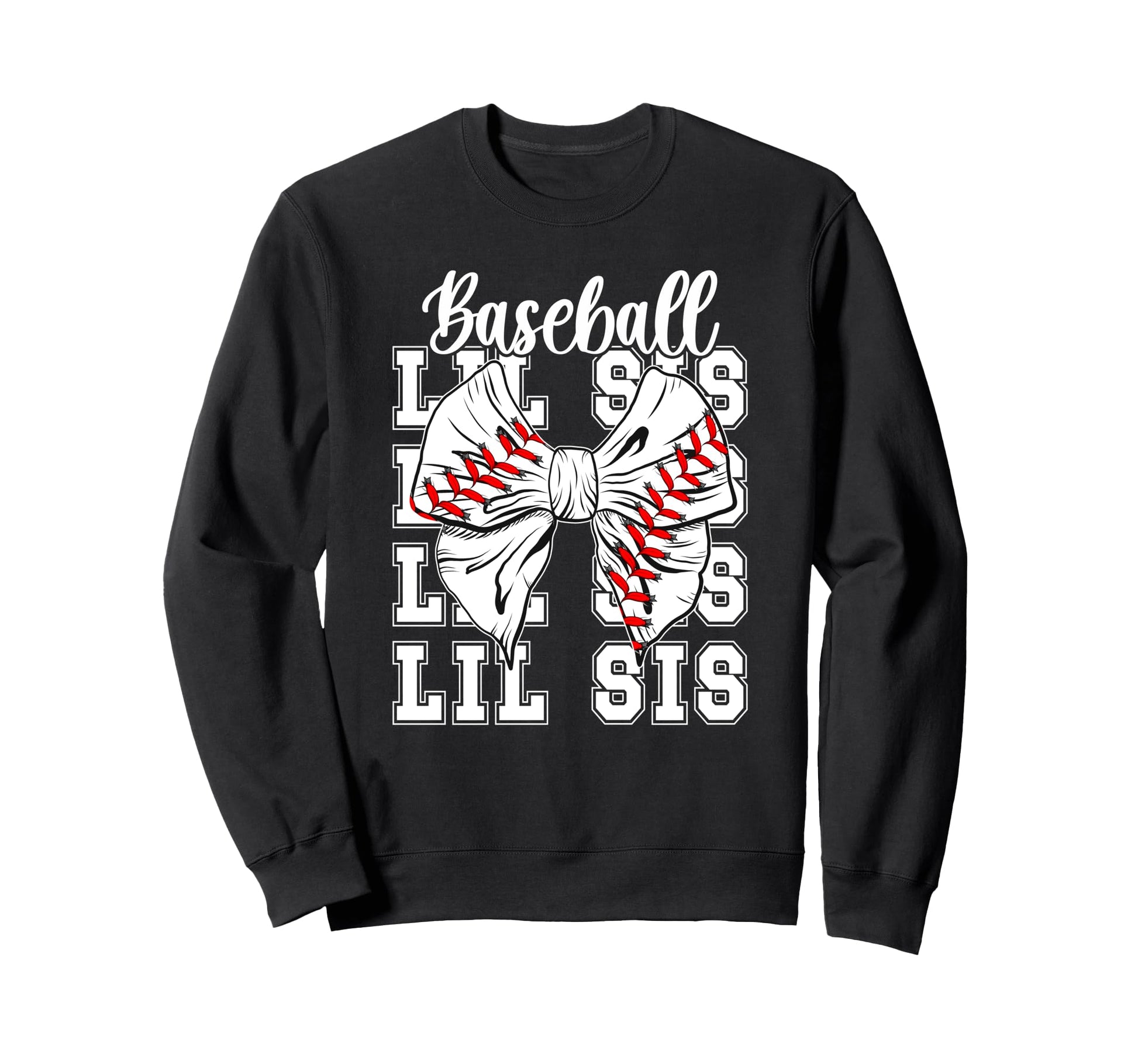 Baseball Lil Sis Baseball Little Sweatshirt - Custom Art Print Men Women - T-Shirt, Sweatshirt, Hoodie