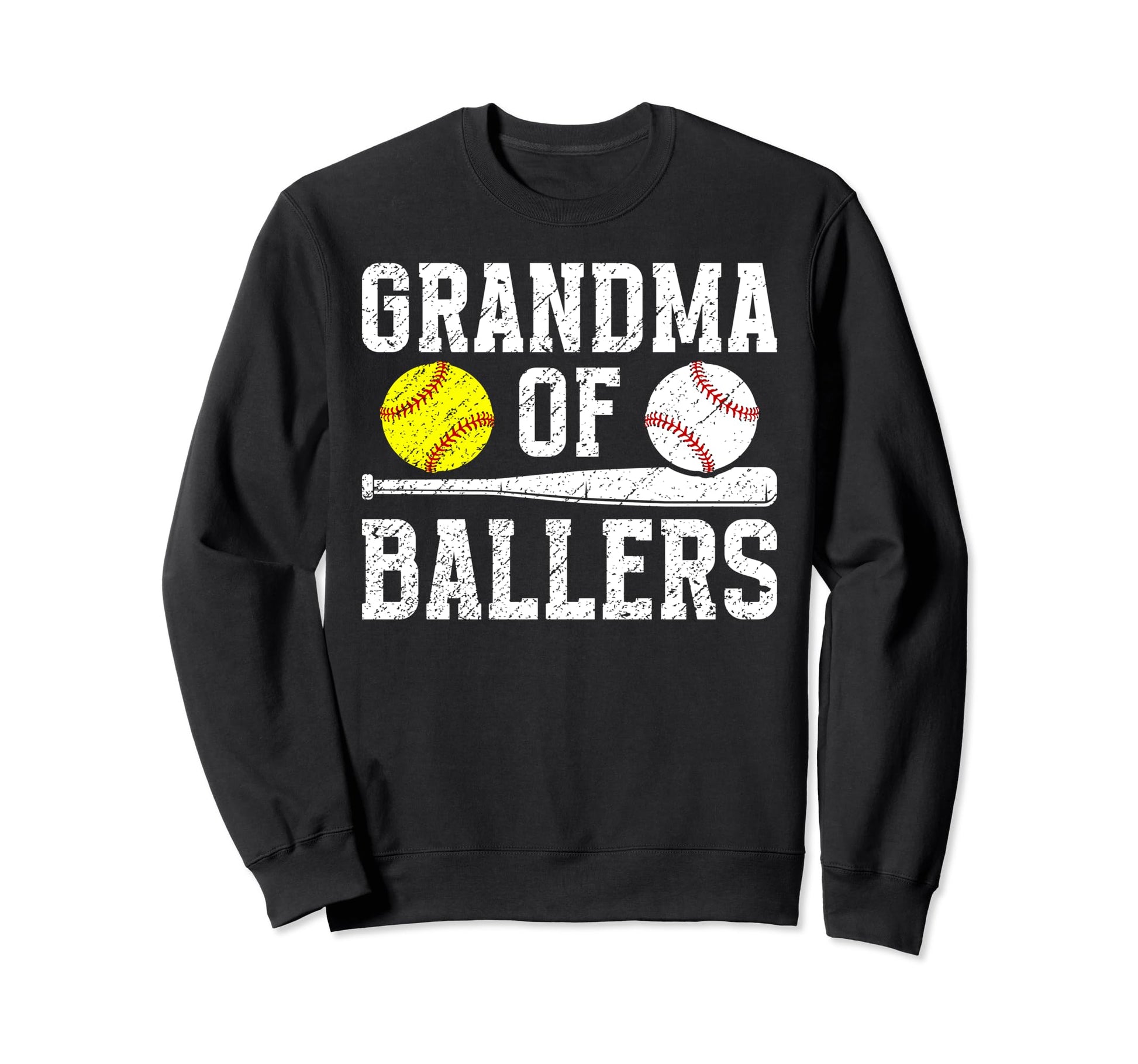 Grandma Ballers Baseball Softball Sweatshirt - Custom Art Print Men Women - T-Shirt, Sweatshirt, Hoodie