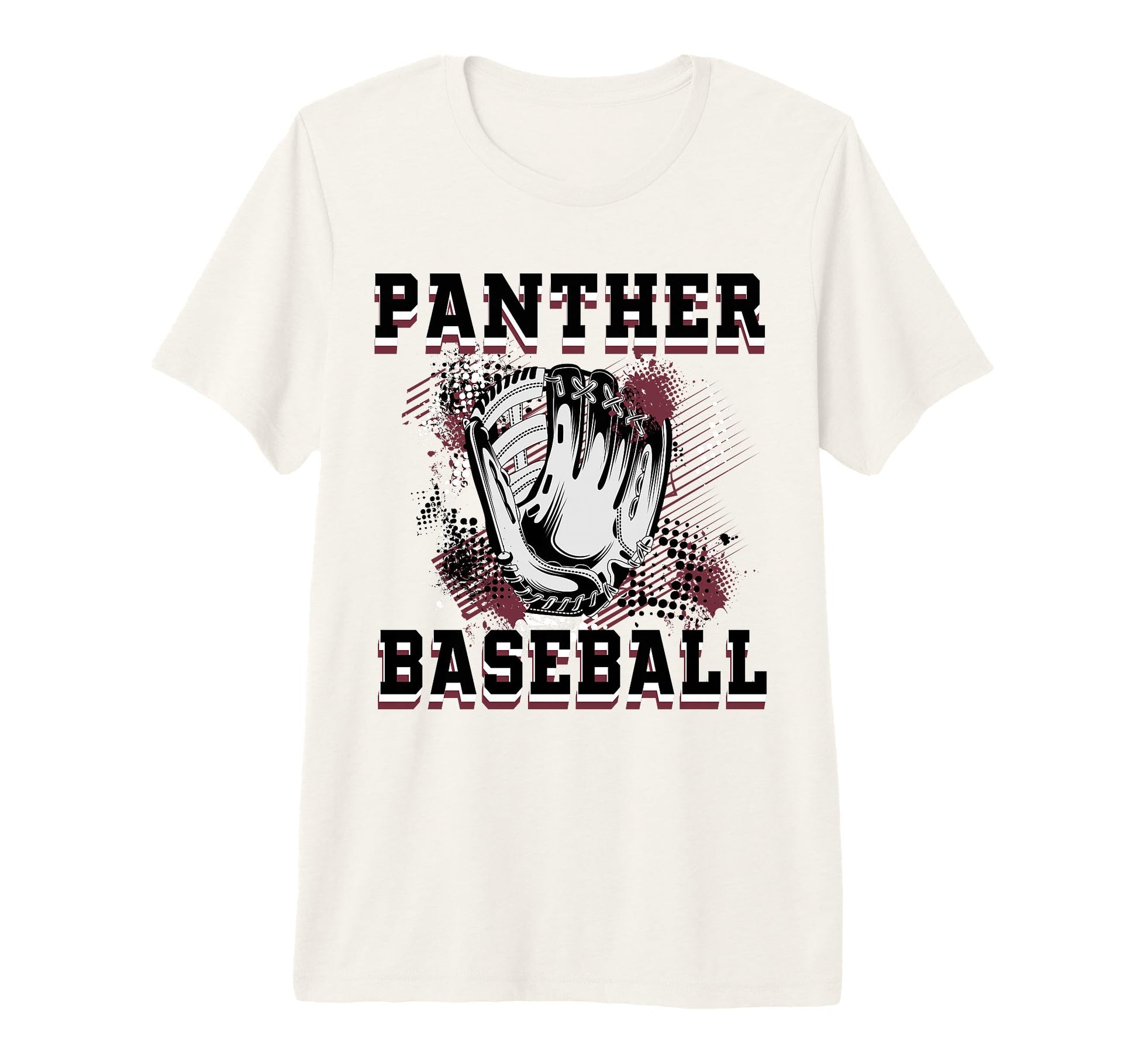Panther Baseball Mom Grunge Glove T-Shirt - Streetwear Style for Adults - T-Shirt, Sweatshirt, Hoodie