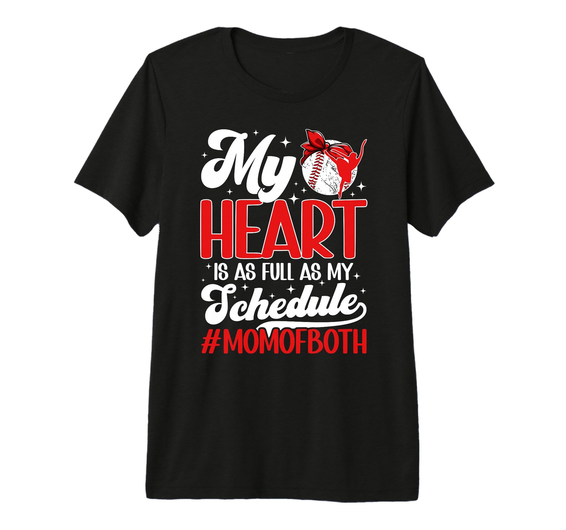 Mom Both Proud Dance And Baseball T-Shirt - Casual Everyday Wear Men Women - T-Shirt, Sweatshirt, Hoodie