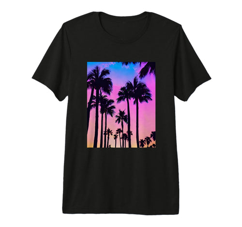 Nostalgic Sunrise 80S Palm Trees Sunset T-Shirt - Graphic Print for Adults - T-Shirt, Sweatshirt, Hoodie