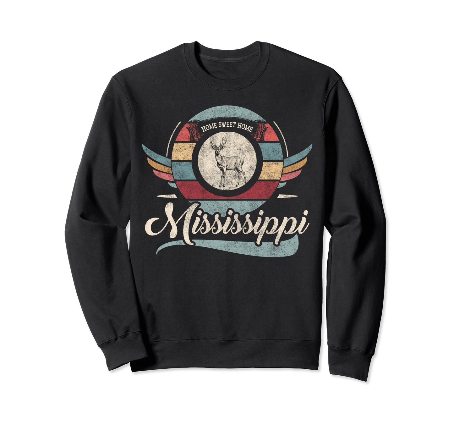 Mississippi State Animal Deer Sweatshirt - Casual Everyday Wear Unisex - T-Shirt, Sweatshirt, Hoodie
