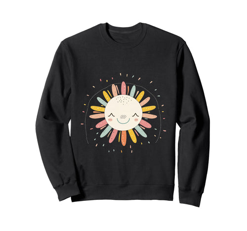Sun 70S Rainbow Art Boho Boho Sun Sweatshirt - Streetwear Style Men Women - T-Shirt, Sweatshirt, Hoodie