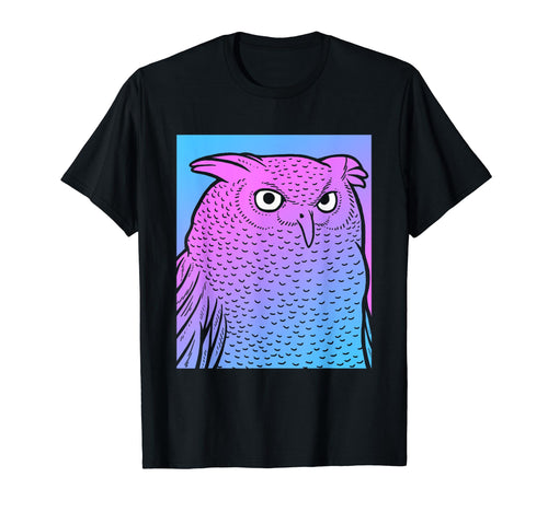 Vaporwave Owl Aesthetic Pastel Goth Bird T-Shirt - Trendy Graphic Men Women - T-Shirt, Sweatshirt, Hoodie