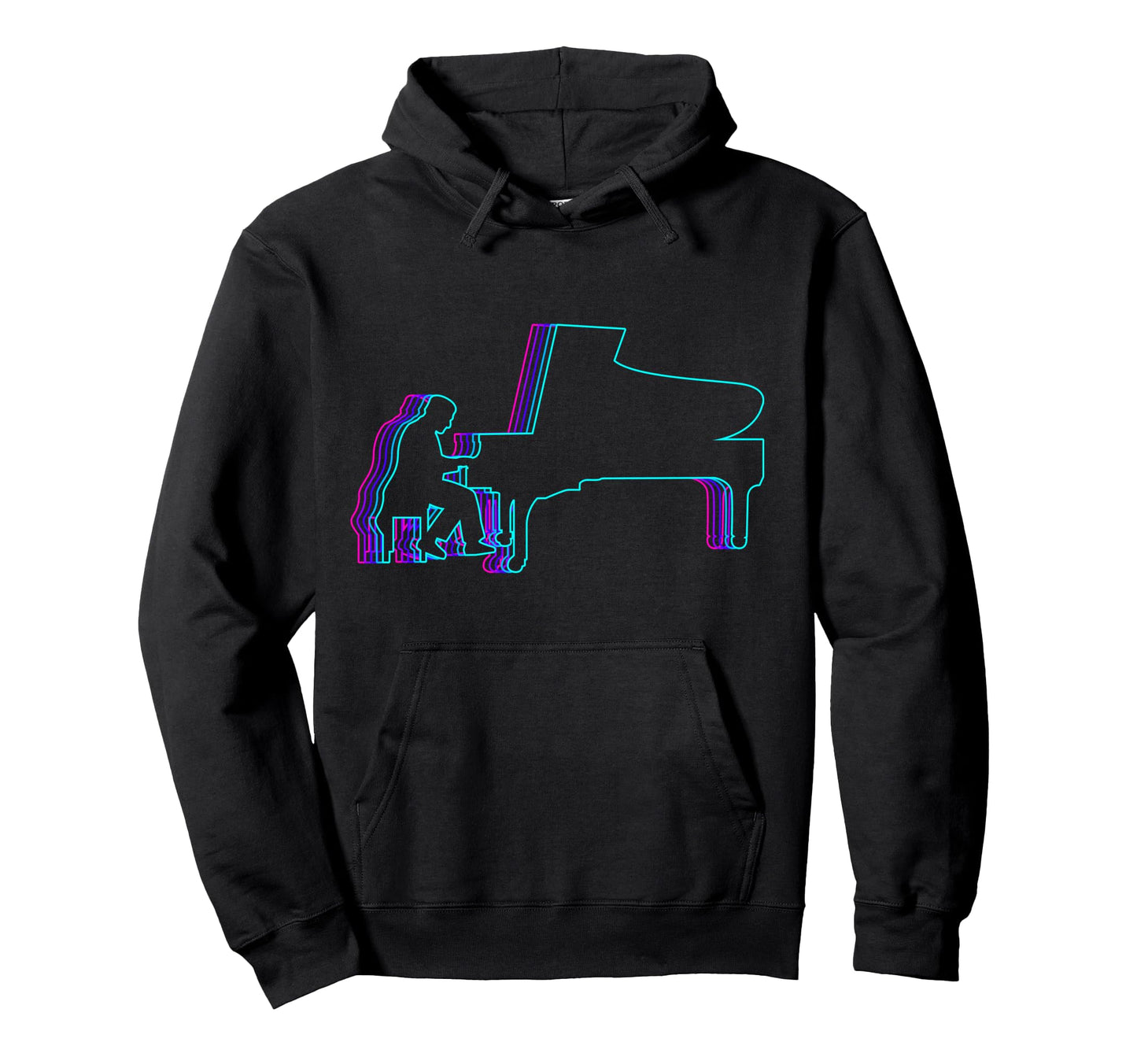 Pianist Piano Player Vaporwave Hoodie - Trendy Graphic Men Women - T-Shirt, Sweatshirt, Hoodie