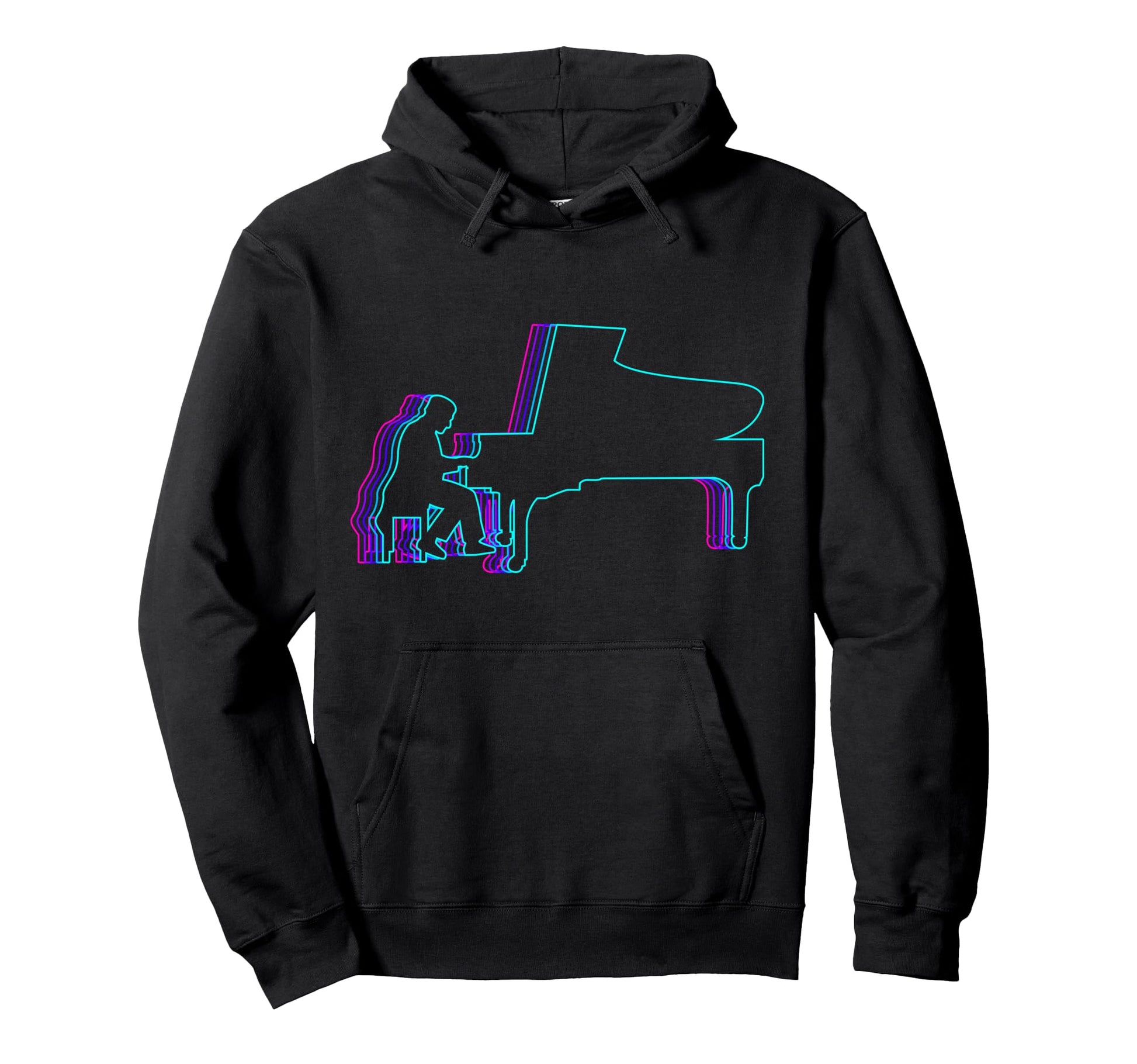 Pianist Piano Player Vaporwave Hoodie - Trendy Graphic Men Women - T-Shirt, Sweatshirt, Hoodie