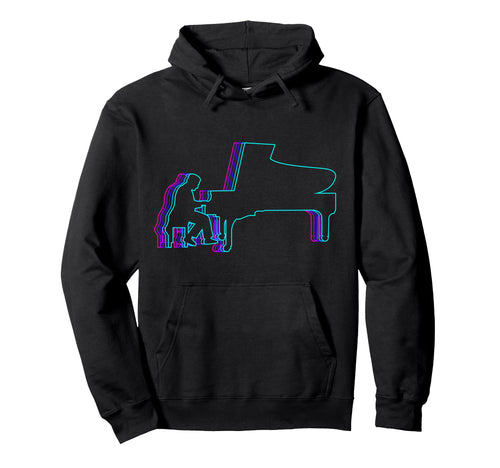 Pianist Piano Player Vaporwave Hoodie - Trendy Graphic Men Women - T-Shirt, Sweatshirt, Hoodie