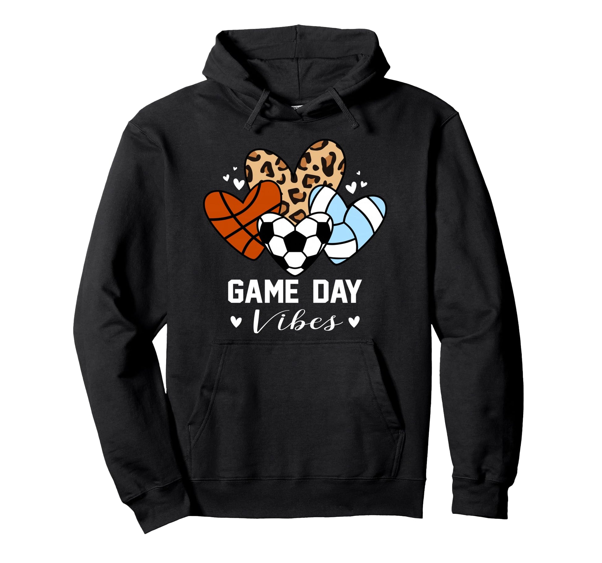 Game Day Vibes Funny Soccer Volleyball Hoodie - Unique Graphic for Adults - T-Shirt, Sweatshirt, Hoodie