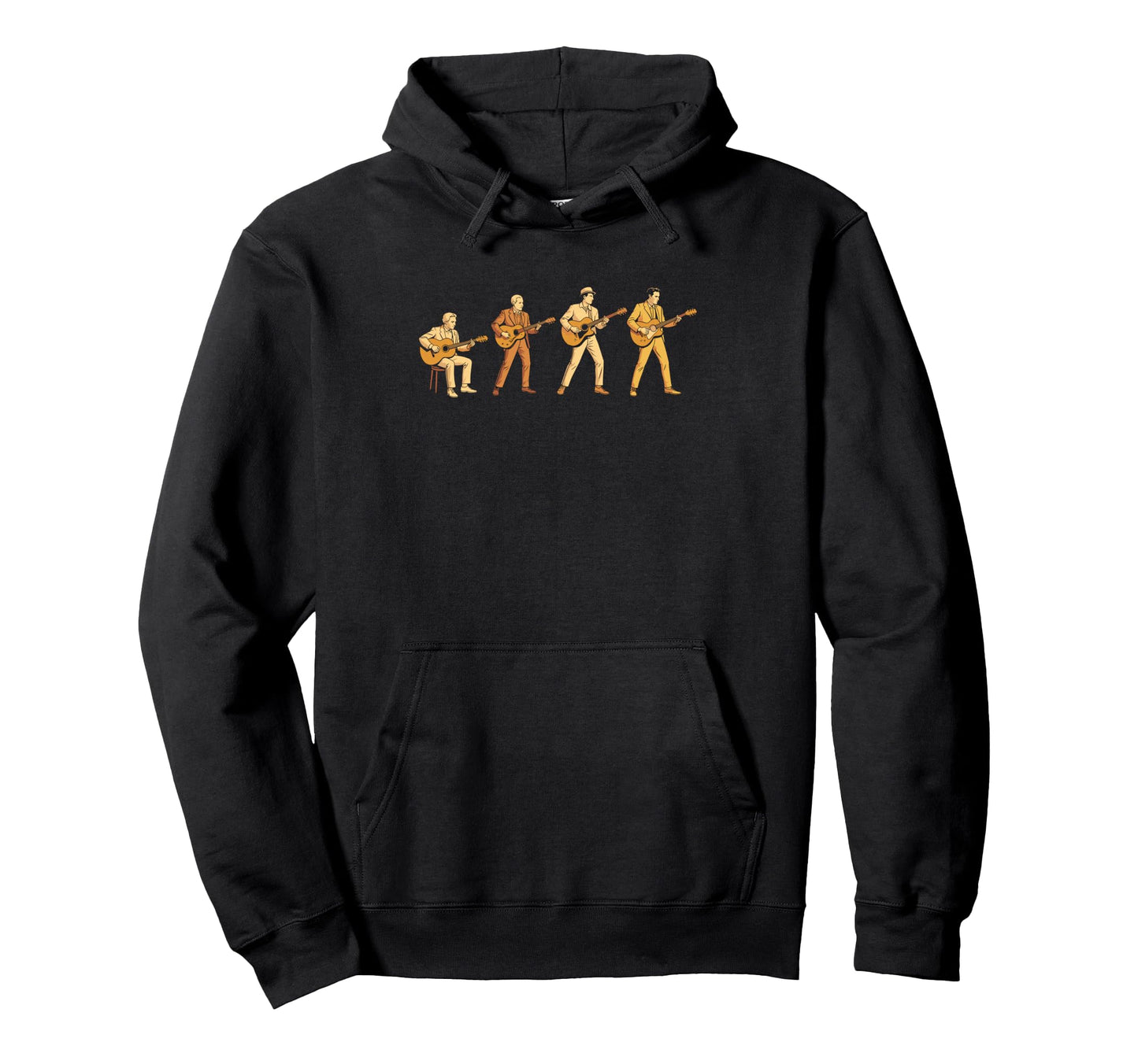 Rock Music Evolution Silhouette Hoodie - Aesthetic Graphic Men Women - T-Shirt, Sweatshirt, Hoodie