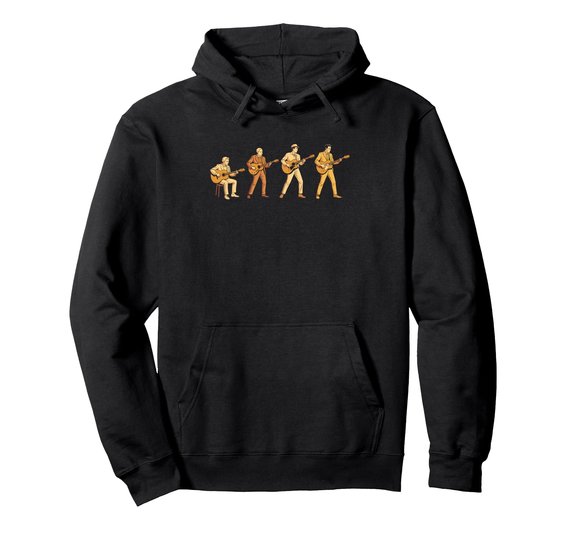 Rock Music Evolution Silhouette Hoodie - Aesthetic Graphic Men Women - T-Shirt, Sweatshirt, Hoodie