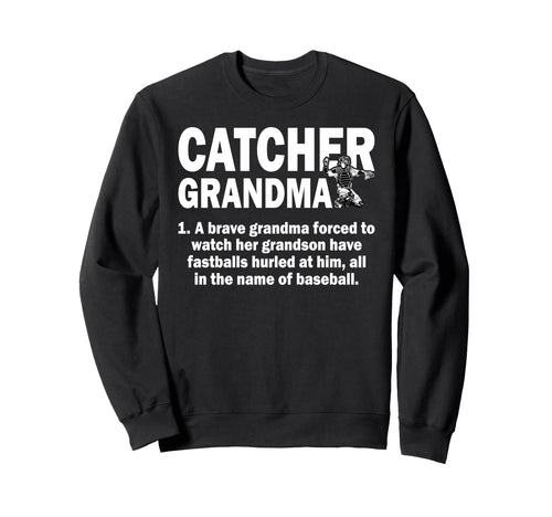 Baseball Catcher Grandma Baseball Sweatshirt - Unique Graphic Men Women - T-Shirt, Sweatshirt, Hoodie