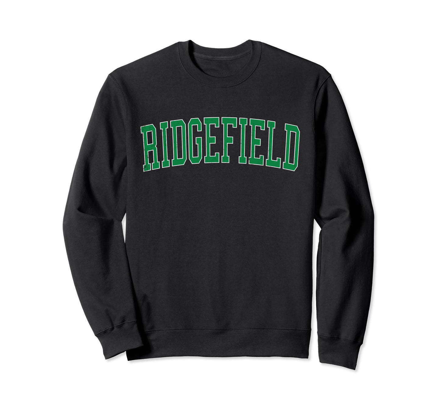 Ridgefield Nj Distressed Green Sweatshirt - Streetwear Style for Adults - T-Shirt, Sweatshirt, Hoodie