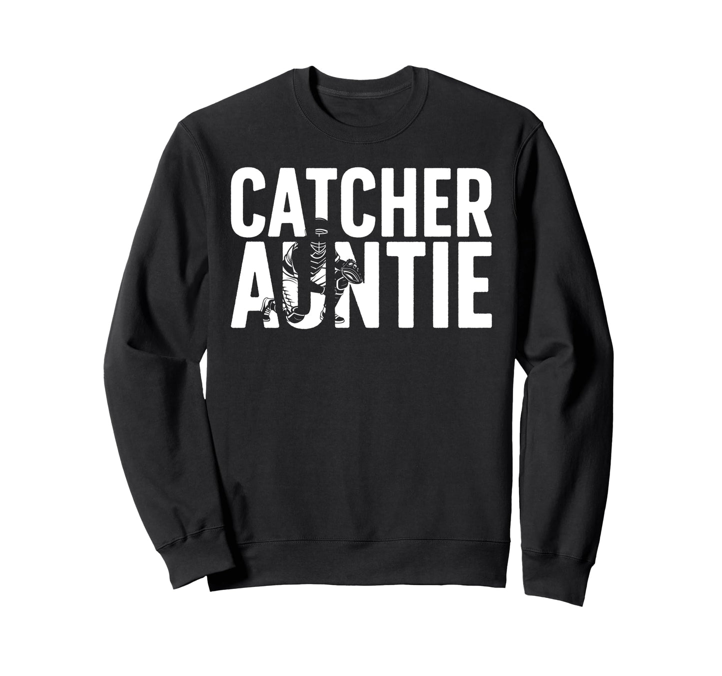 Baseball Catcher Auntie Baseball Sweatshirt - Aesthetic Graphic Unisex - T-Shirt, Sweatshirt, Hoodie