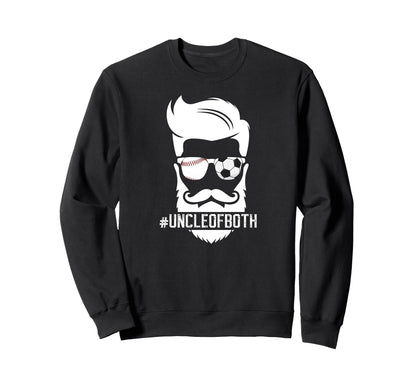 Uncle Both Baseball Soccer Uncle Sweatshirt - Minimalist Print for Adults - T-Shirt, Sweatshirt, Hoodie