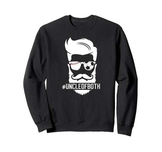 Uncle Both Baseball Soccer Uncle Sweatshirt - Minimalist Print for Adults - T-Shirt, Sweatshirt, Hoodie