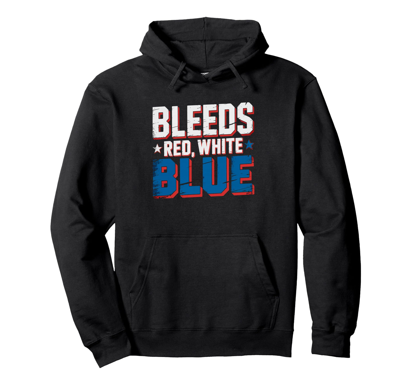 Grandpa Bleeds Red White Blue American Hoodie - Fun Novelty Design Unisex - T-Shirt, Sweatshirt, Hoodie