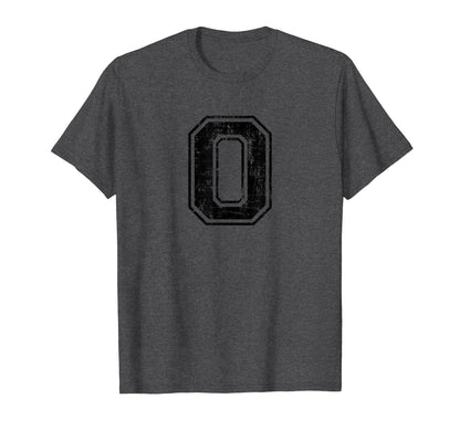 Number 0 Zero Varsity Distressed T-Shirt - Streetwear Style Men Women - T-Shirt, Sweatshirt, Hoodie