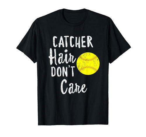 Catcher Hair Dont Care Baseball T-Shirt - Streetwear Style for Adults - T-Shirt, Sweatshirt, Hoodie