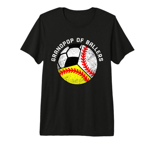 Mens Grandpop Ballers Funny Baseball T-Shirt - Novelty Apparel Men Women - T-Shirt, Sweatshirt, Hoodie