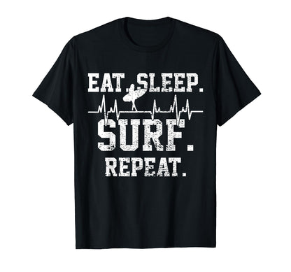 Surf Heartbeat T-Shirt - Trendy Graphic Men Women - T-Shirt, Sweatshirt, Hoodie